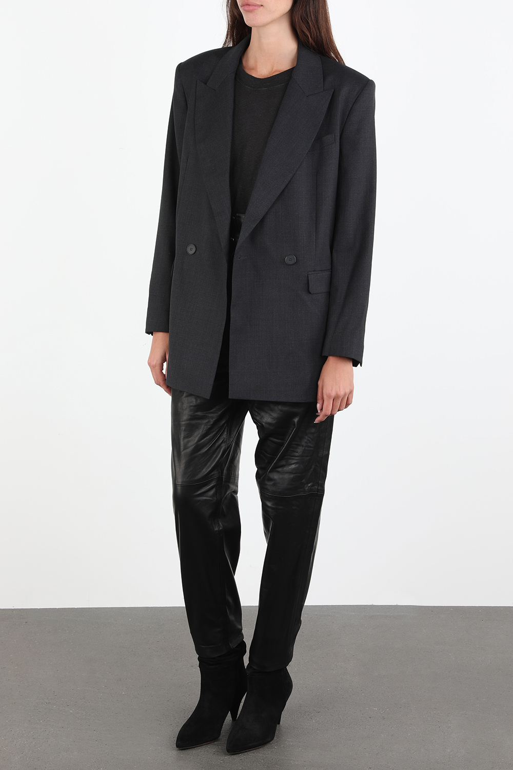 ז'קט מחויט אוברסייז שחור